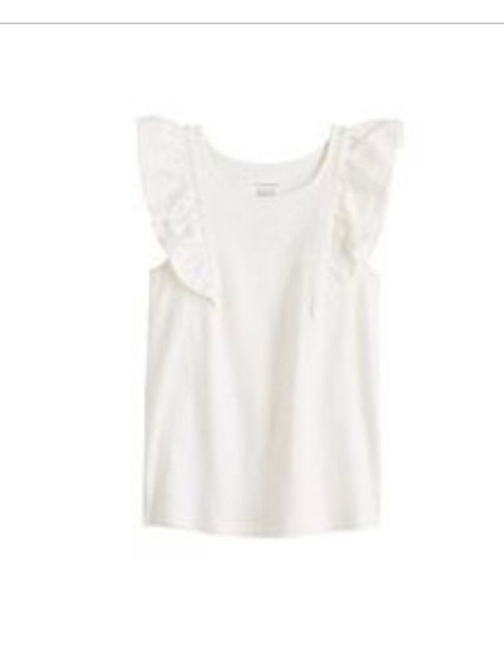Girls Ivory Jumping Beans Flutter Sleeve Tee Size 8